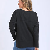 Jayne Throw On Top Black
