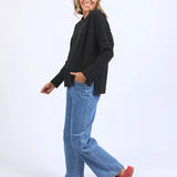 Jayne Throw On Top Black