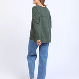 Jayne Throw On Top Khaki ( pre order)