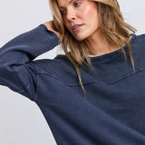 Jayne Throw On Knit - Dark Sapphire