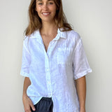 ERIN shirt by FROCKK in White linen