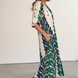 Winnie Linen Tunic Dress in Vineline