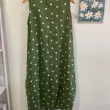 ADELE dress by FROCKK in MOSS SPOT LINEN