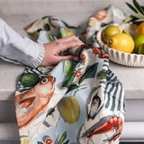 Fish & Citrus Tea Towel