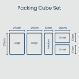 Packing Cube Set – Yellow Polka Dot