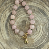 Beaded Pink Y Necklace