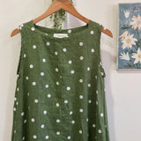 ADELE dress by FROCKK in MOSS SPOT LINEN