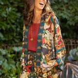 Stay Gold Pixie Duster Cropped Kimono w/ Rabbit, Bees