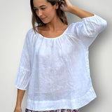 JULIA top by FROCKK in white linen