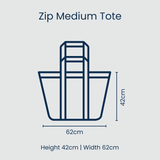 Zip Medium Tote – Square Garden