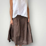 Lola skirt-by FROCKK in Soil linen