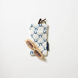 Double Glasses Case – Navy Horseshoe