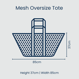 Mesh Oversized Tote – Khaki