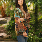 Secret Garden Pixie Duster Cropped Kimono w/ Swan
