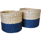 Basket Woven Tub Navy