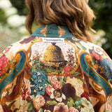 Stay Gold Pixie Duster Cropped Kimono w/ Rabbit, Bees