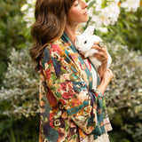 Stay Gold Pixie Duster Cropped Kimono w/ Rabbit, Bees