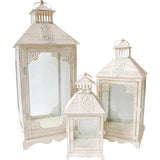 Marrakesh Metal & Glass Lantern Set