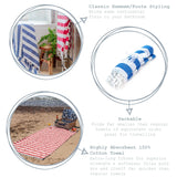 Turkish Beach Towel - Blue and White Stripe