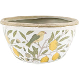 Vintage Lemon Low Ceramic Planter