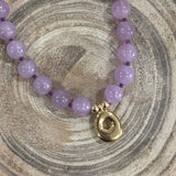 Beaded Purple O Necklace