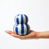 FONDA VASE TONAL BLUE STRIPE