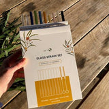 (Pre Order)Reusable Glass Drinking Straws – 8 Pack