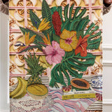 Tropical Paradise 100% Linen Tea Towel