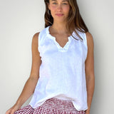 LUCY top by FROCKK in white linen