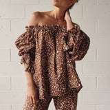 Agnus Top Deer Print