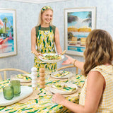 Golden Wattle Linen Tablecloth - Medium 138cm x 240cm