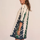 Sacha Linen Shift Dress in Vineline (Pre order due Monday 24th August)