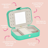 Travel Jewellery Case - Mint