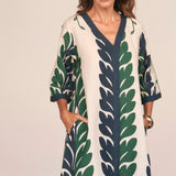 Sacha Linen Shift Dress in Vineline (Pre order due Monday 24th August)