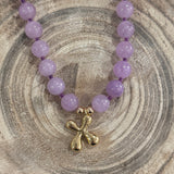 Beaded Purple X Necklace