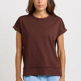 Shirley Short Sleeve Tee - Chocolate Brown