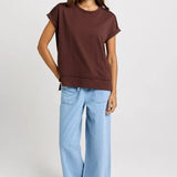Shirley Short Sleeve Tee - Chocolate Brown