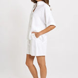 Ophelia Oversized Shirt - White/Black Stripe
