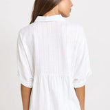 Ophelia Oversized Shirt - White/Black Stripe