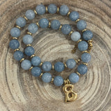 Beaded Blue B Necklace