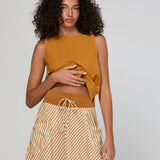 Guru Skirt - Mustard Stripe