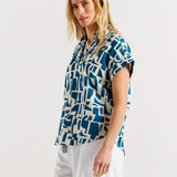 Flores Blouse - Geo Print