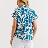 Flores Blouse - Geo Print