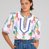 Luna Top - White/Multi