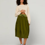 Cord Guru Skirt - Olive Green