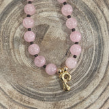 Beaded Pink P Necklace