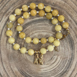 Beaded Yellow N Necklace