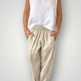 FRANKIE PANT NATURAL LINEN by FROCKK