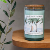 Wine Bottle Candle Coconut Husk + Almond