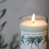 Wine Bottle Candle Coconut Husk + Almond